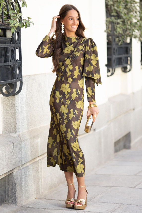 Vestido Sletter marrón