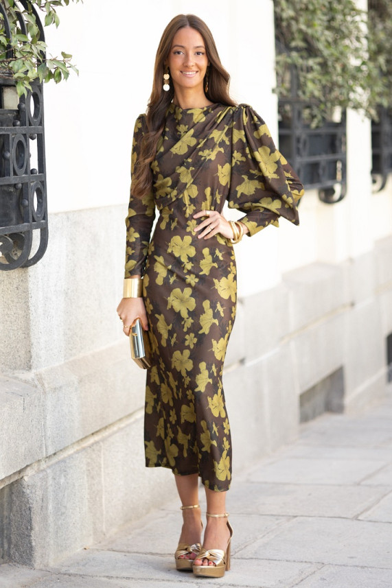 Vestido Sletter marrón