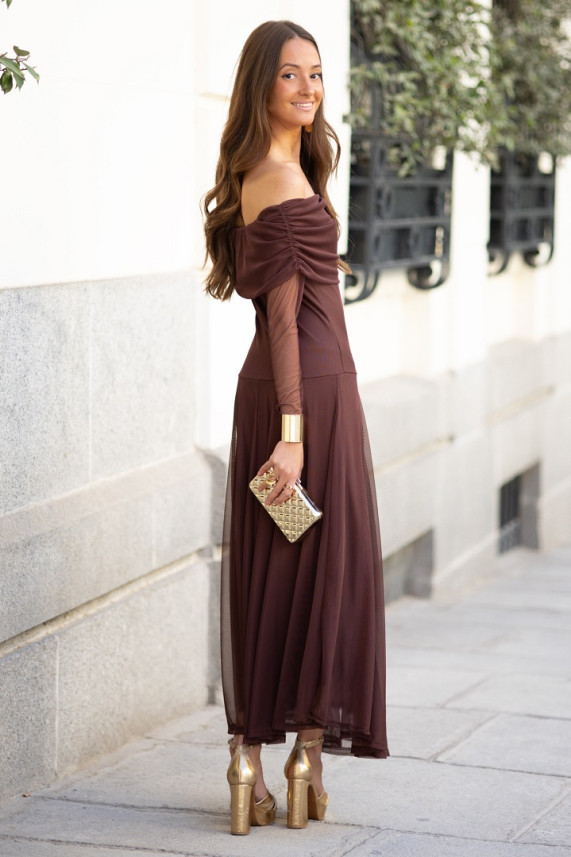 Vestido Cresttane marrón