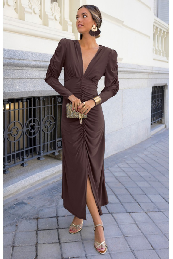 Vestido Favilli marrón