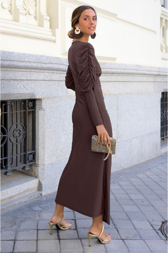 Vestido Favilli marrón