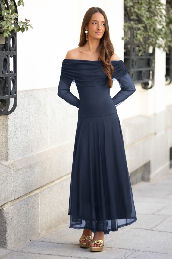 Vestido Cresttane azul marino