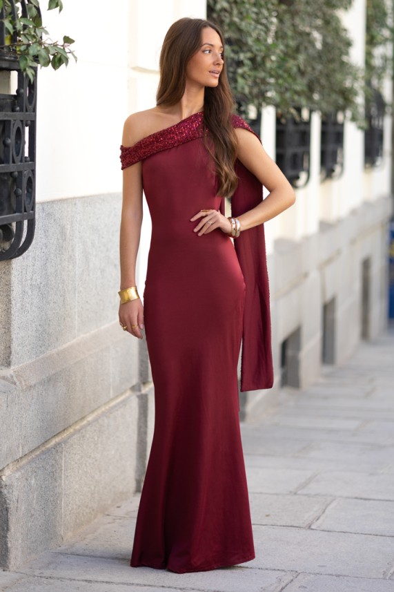 Vestido Lloyds burdeos