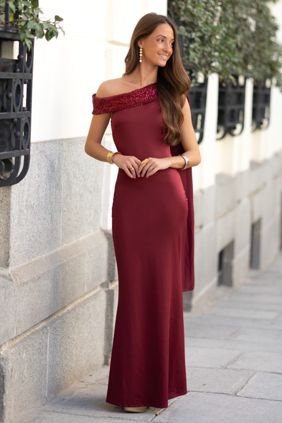 Vestido Lloyds burdeos