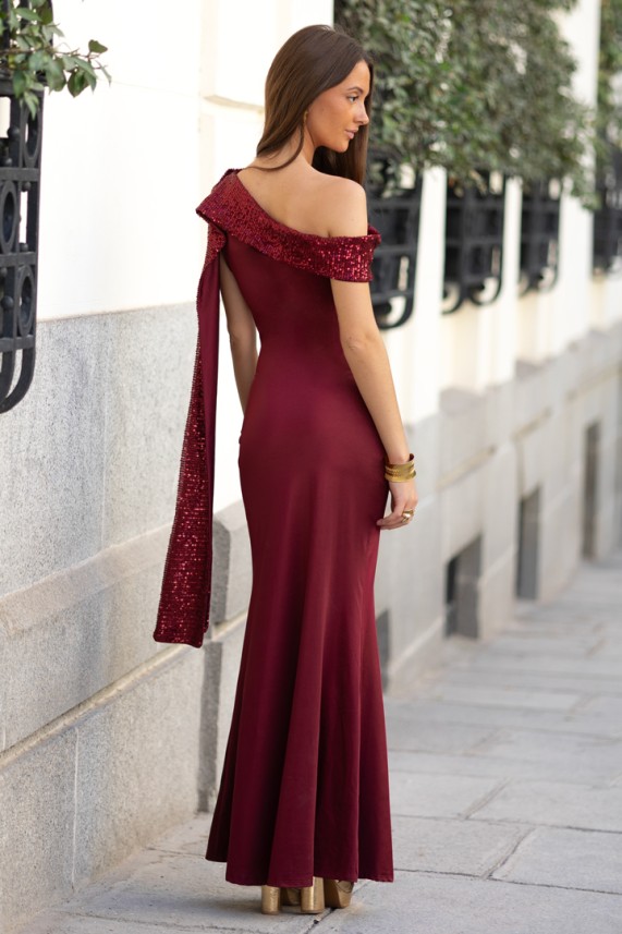 Vestido Lloyds burdeos