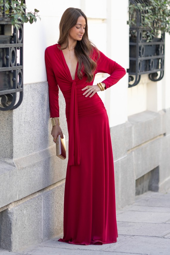 Vestido Roofers burdeos