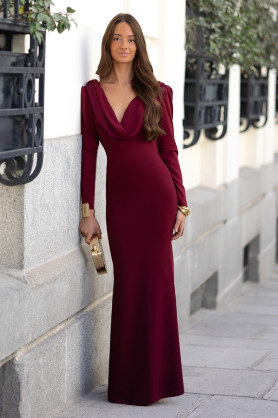 Vestido Withem burdeos