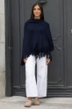 Poncho Taglia azul marino