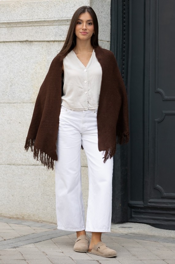 Poncho Taglia marrón