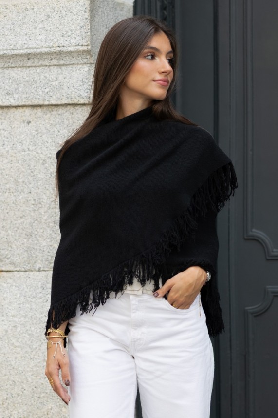 Poncho Taglia negro