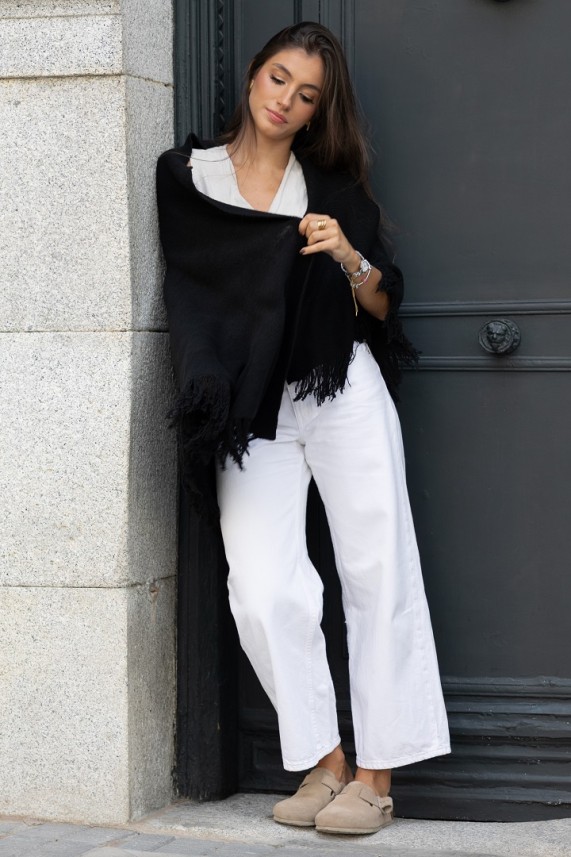 Poncho Taglia negro