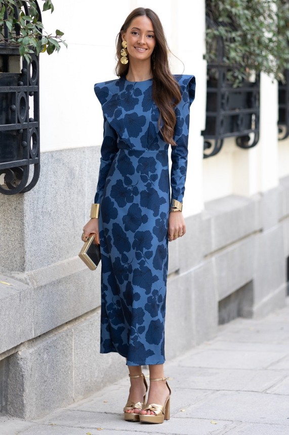 Vestido Giulia azul marino