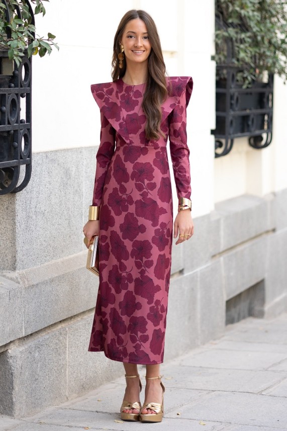 Vestido Giulia burdeos