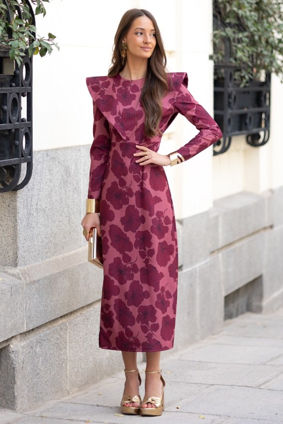 Vestido Giulia burdeos