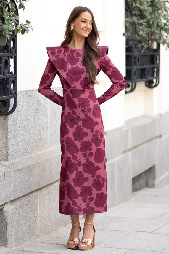 Vestido Giulia burdeos