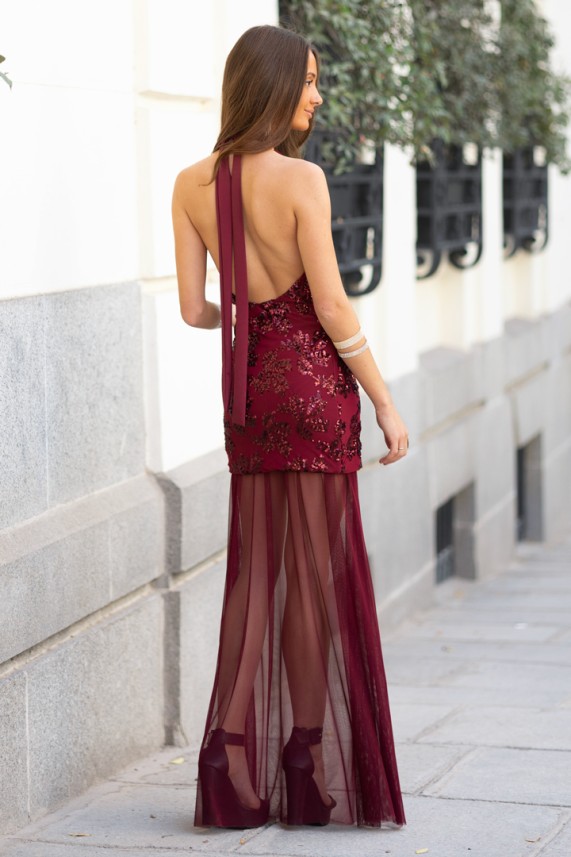 Vestido Suaza burdeos