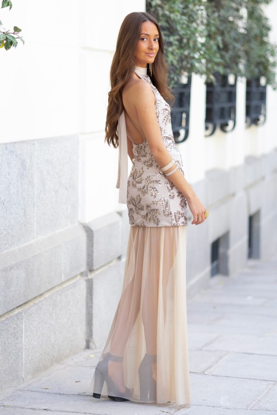 Vestido Suaza champagne