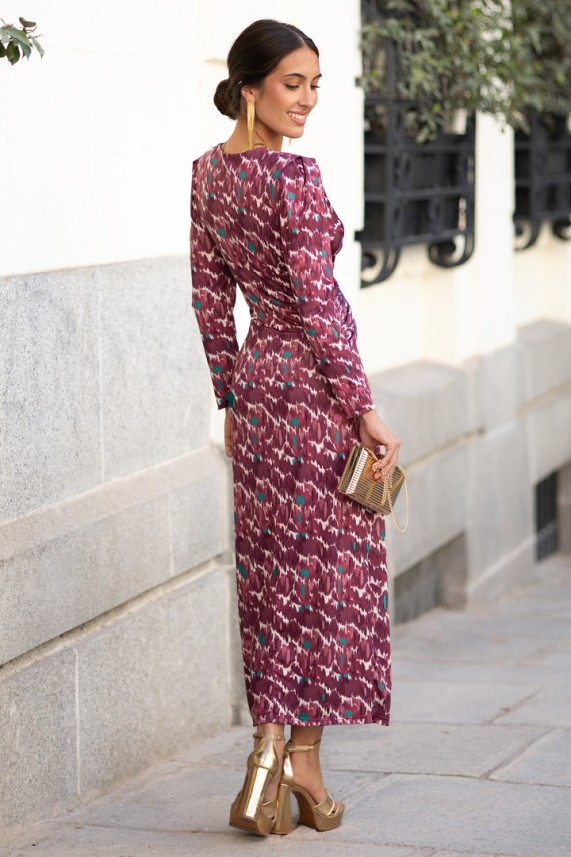 Vestido Dolven burdeos