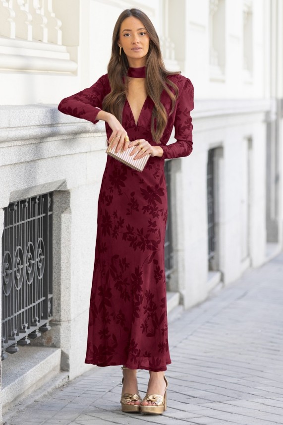 Vestido Kade burdeos