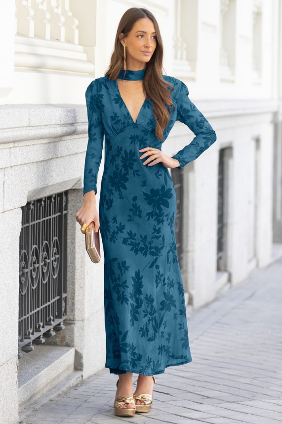 Vestido Kade azul cobalto