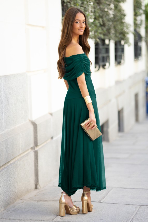 Vestido Bloems verde botella