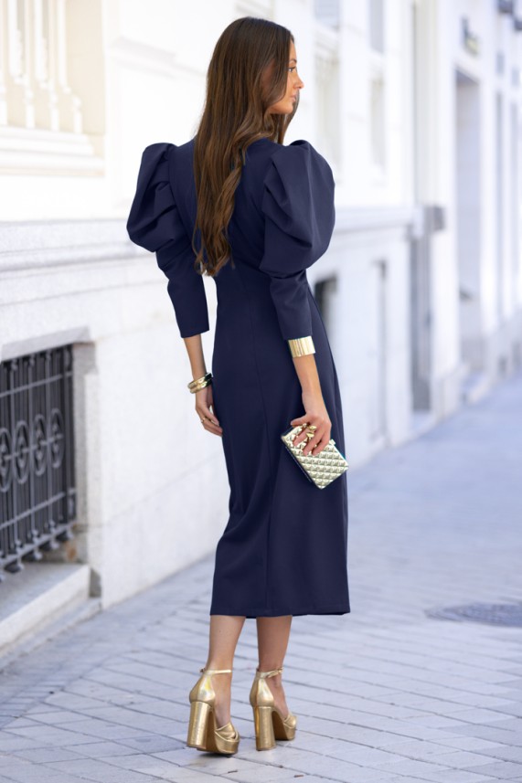 Vestido Covilli azul marino