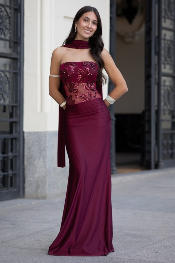 Vestido Holgren burdeos