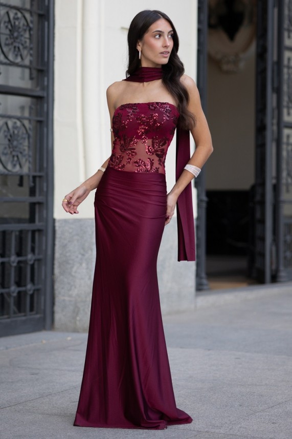 Vestido Holgren burdeos