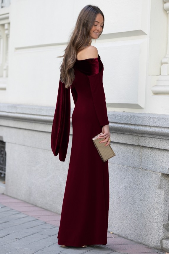 Vestido Laynes burdeos