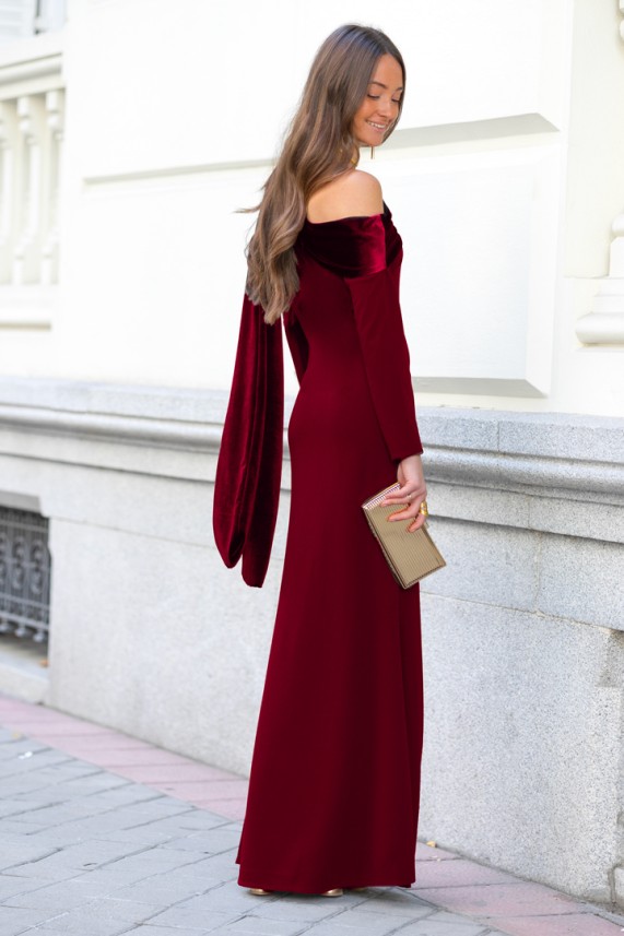 Vestido Laynes burdeos