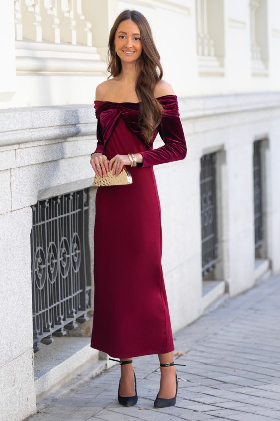 Vestido Belletta burdeos