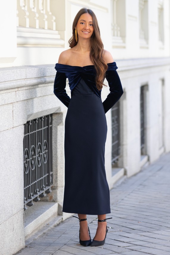 Vestido Belletta azul marino