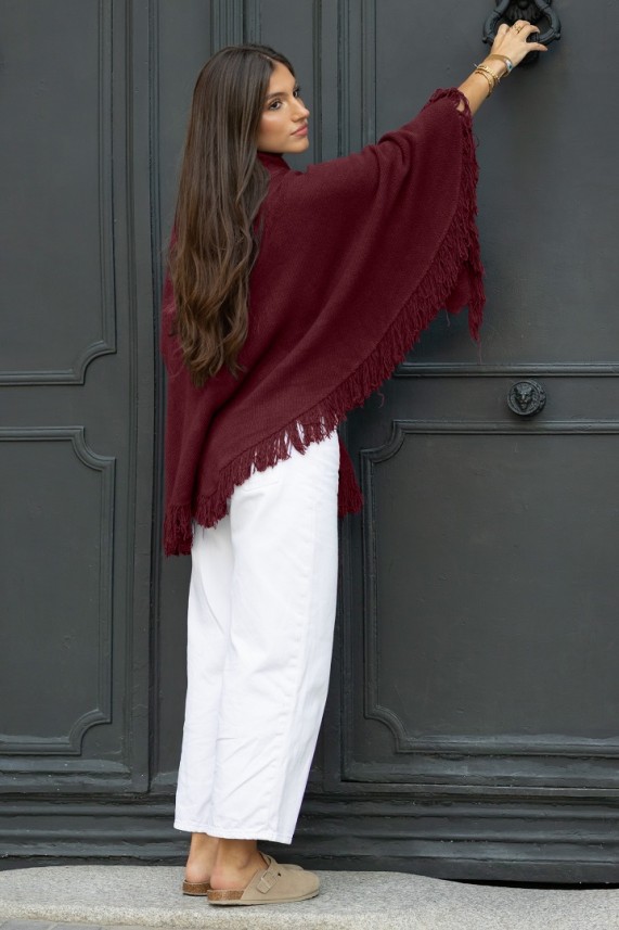 Poncho Taglia burdeos