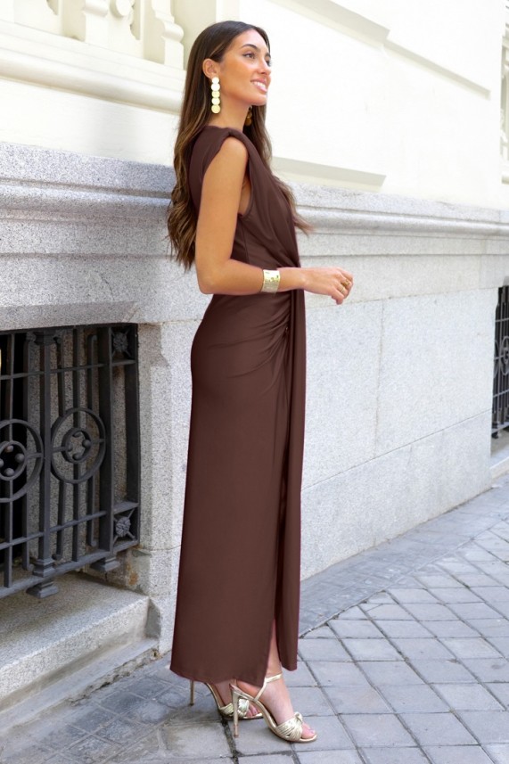 Vestido Troyes marrón