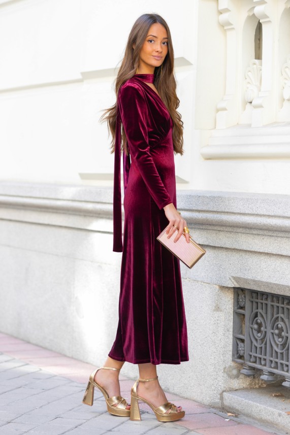 Vestido Stravers burdeos