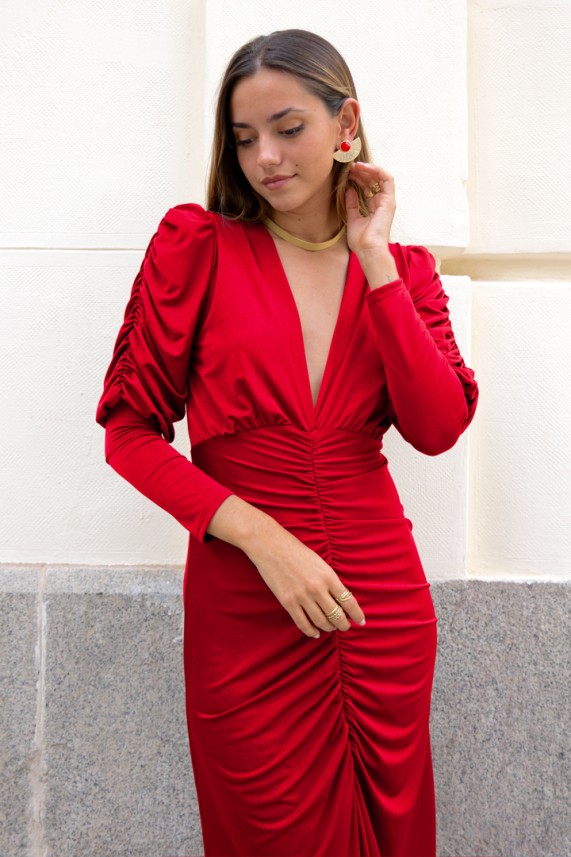 Pendientes Oban rojo