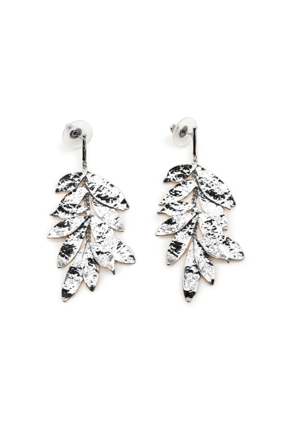 Pendientes Hojas plata