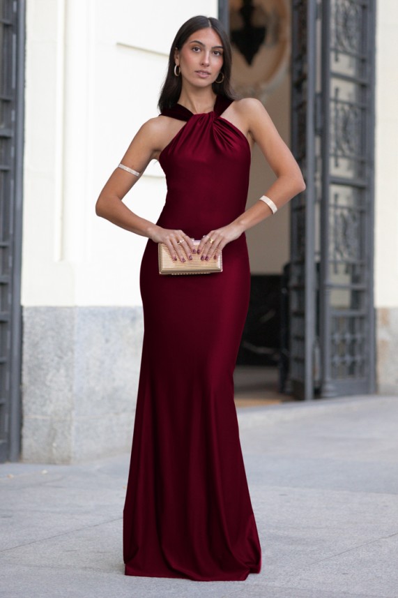 Vestido Nikola burdeos
