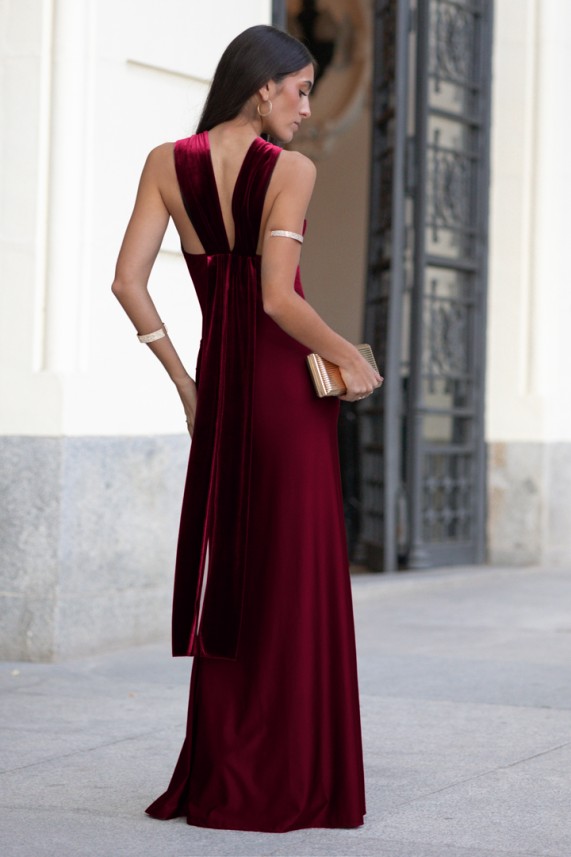 Vestido Nikola burdeos