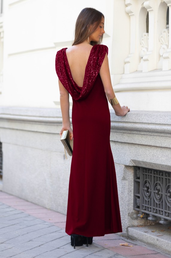 Vestido Chabbey burdeos