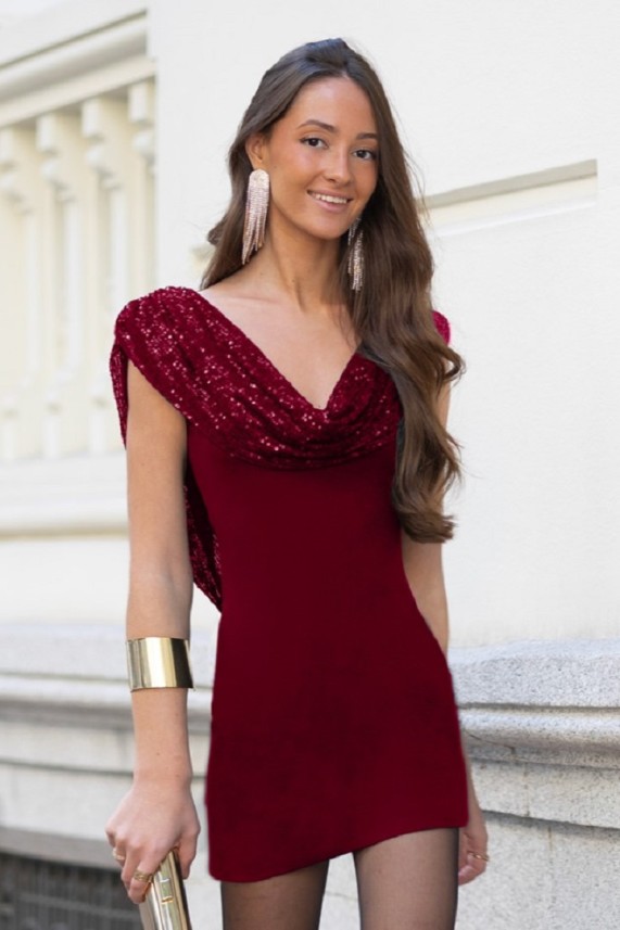 Vestido Karlins burdeos