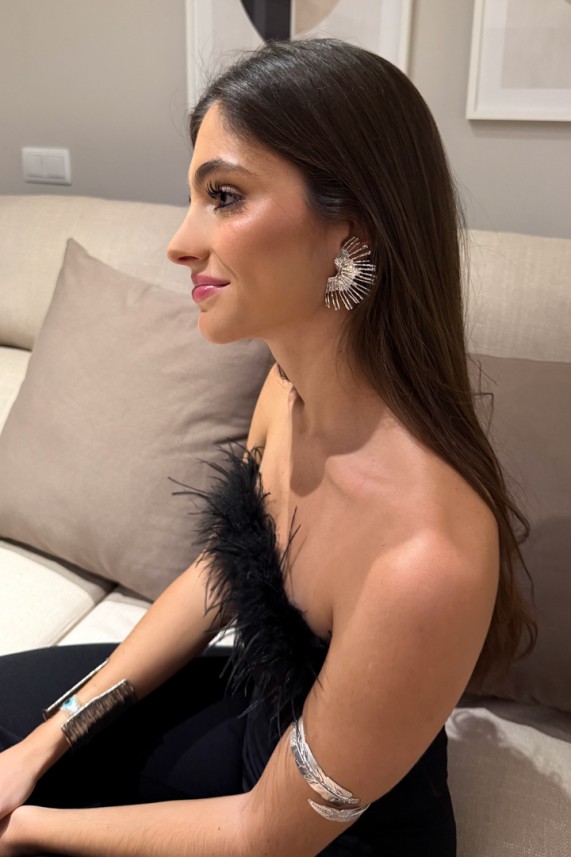 Pendientes Niigata plata