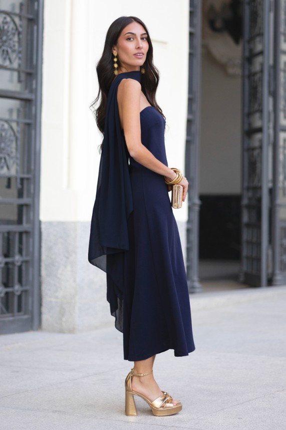 Vestido Milana azul marino