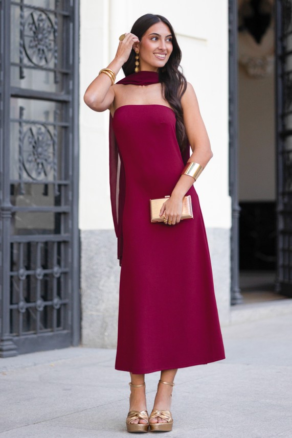 Vestido Milana burdeos