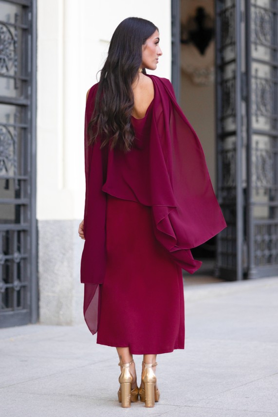 Vestido Milana burdeos