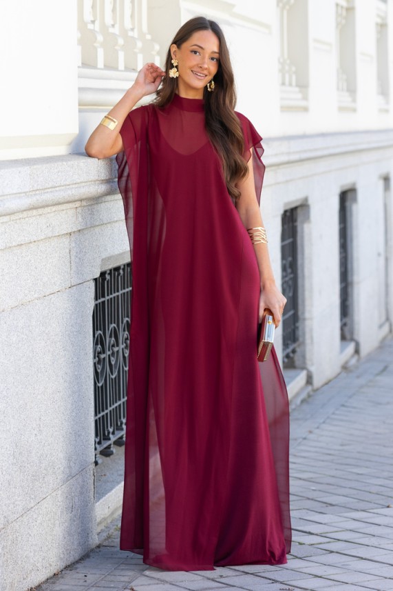 Vestido Westin multiposición burdeos