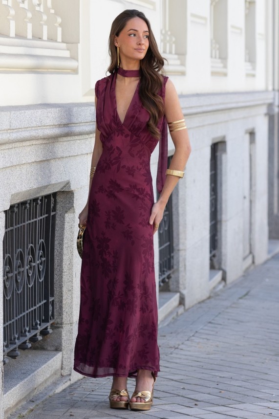 Vestido Lerici burdeos