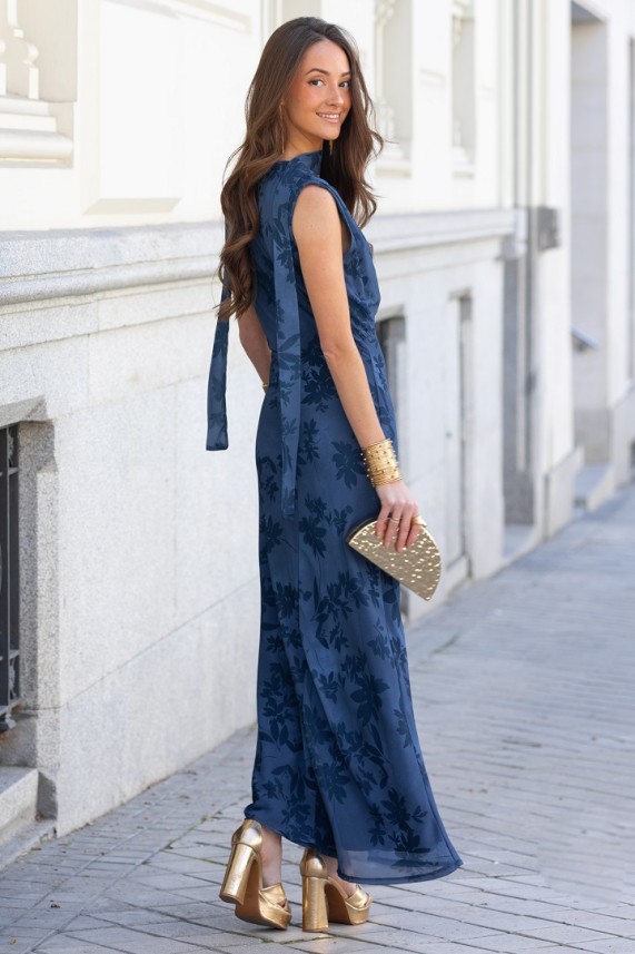 Vestido Lerici azul oscuro