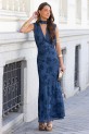 Vestido Lerici azul oscuro
