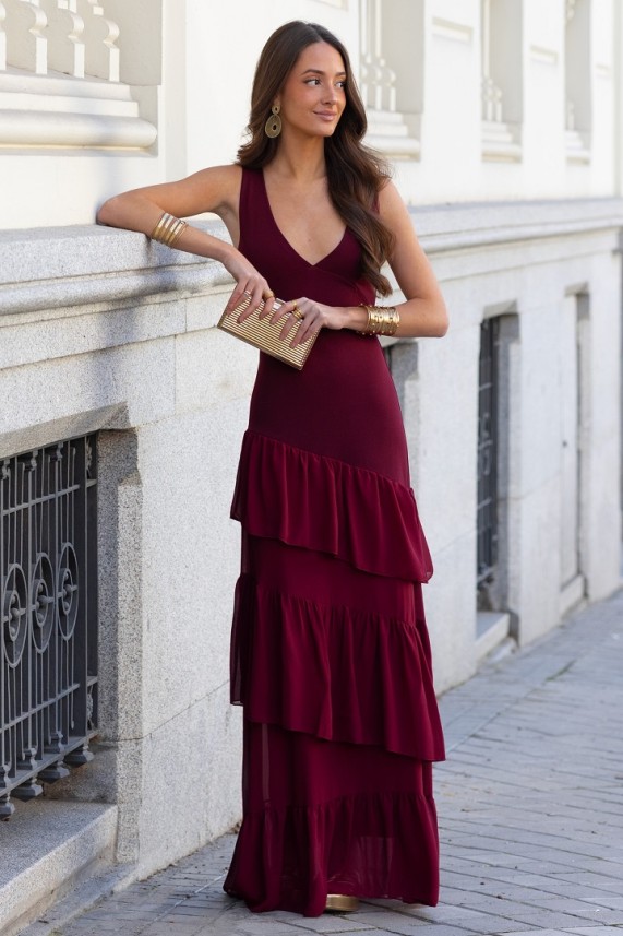 Vestido Jaspers burdeos